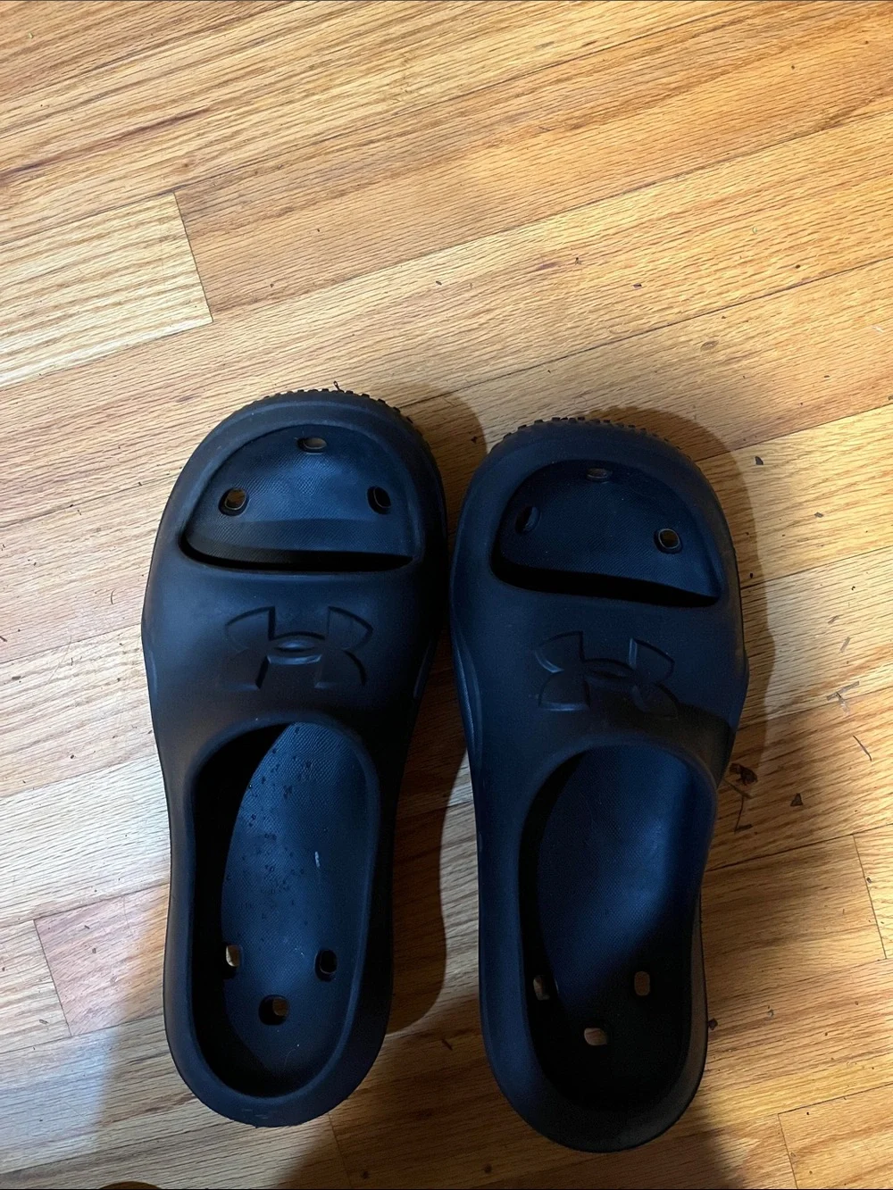 Under Armour Black Foam Slip-On Slides with Logo